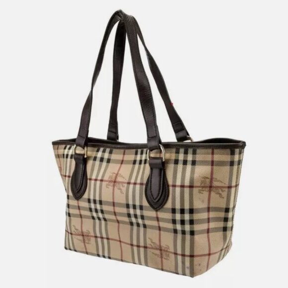 Authentic BURBERRY HAYMARKET CHECK TOTE - shoulder bag *vintage* - Picture 3 of 7